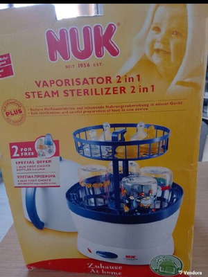 Nuk bottle and pacifier sterilizer used
