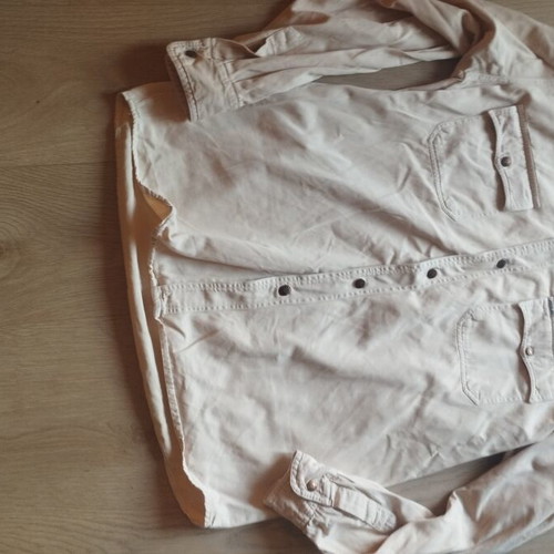 Men's cotton winter shirts size L, like new, beige and blue, set of two