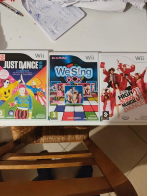 Nintendo Wii 3-Game Pack like new - Just Dance 2015, We Sing 80s, HSM 3