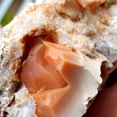 Orange opal from Lesvos island new