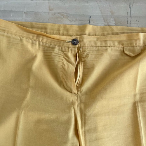 Yellow women's pants used, medium and large size, thin fabric