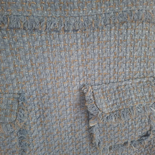 Tweed womens dress like new, light blue with gold details