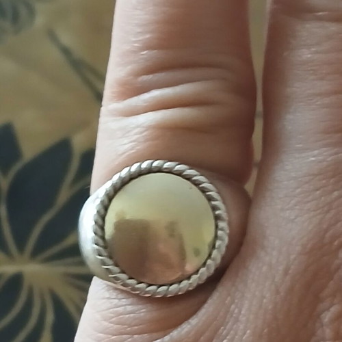 Ring 925 silver and 750 gold like new, size 55