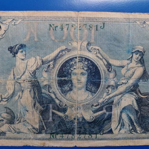 100 Mark Banknote Germany 1908 used