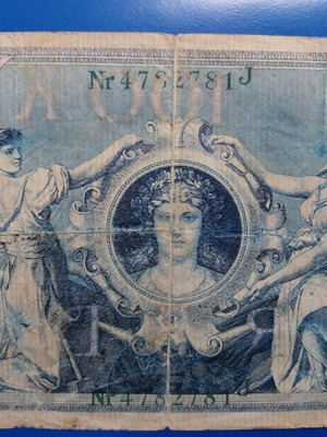 100 Mark Banknote Germany 1908 used