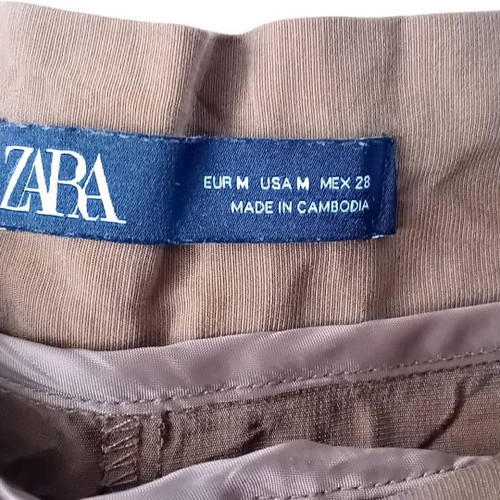 Zara high-waisted summer pants with belt brown like new size M