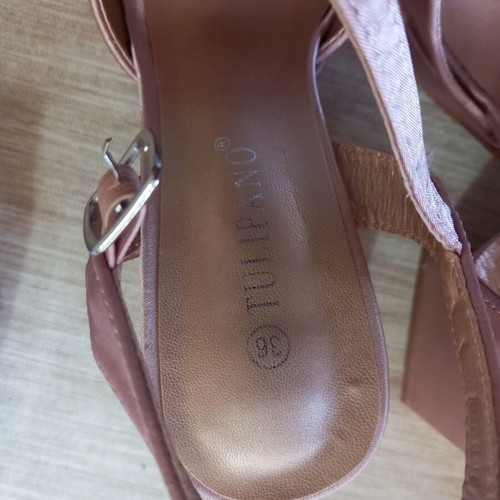 Tulipano sandals size 36 like new, pink and gold platform