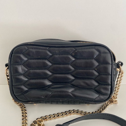 Zara crossbody bag used, black with gold chain