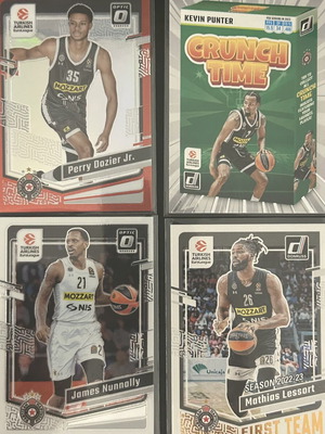 Partizan Belgrade 4-Card Lot 2023-24 Panini Donruss EuroLeague brand new