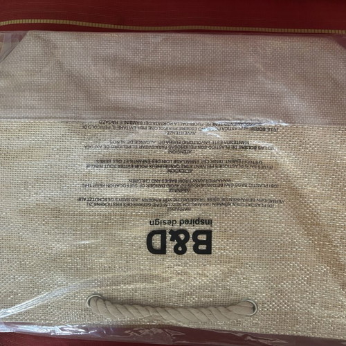 Beach bag new, beige and silver shoulder style