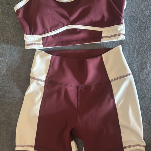 Shein burgundy sportswear set, size small
