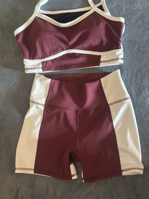 Shein burgundy sportswear set, size small