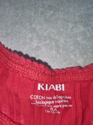 Kiabi red tank top for girls 7-8 years