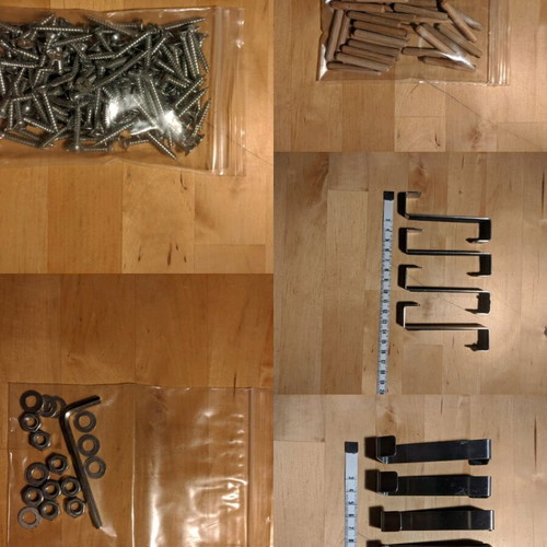 Screws hooks dowels and nuts pack