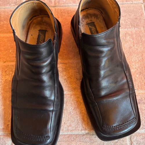 Fetri leather men's shoes used, black, size 43