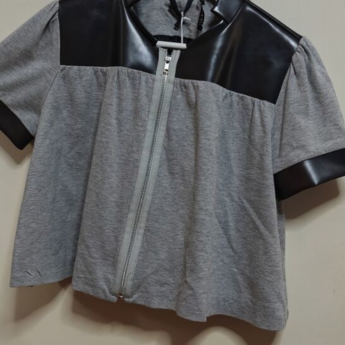 Len Mascaro Cropped Jacket like new, grey and black