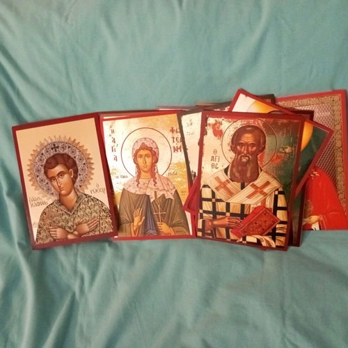 Saint icon images like new, cardboard, pack of 15