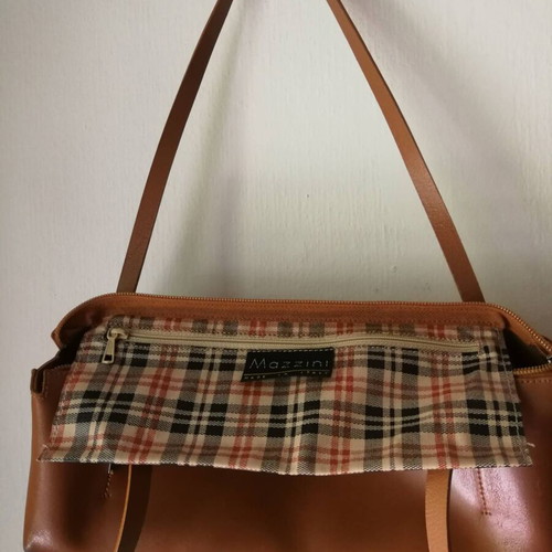 Mazzini vintage 90s leather shoulder bag used, brown