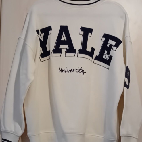 Yale University sweatshirt white with blue unisex size M like new