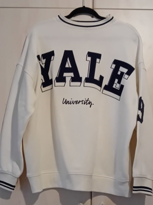 Yale University sweatshirt white with blue unisex size M like new