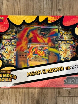 Pokemon Ascended Heroes Mega Emboar ex κουτί καινούργιο, σφραγισμένο εργοστασιακά