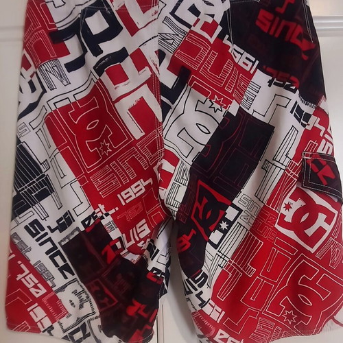 DC Shoes boardshorts swimwear for boys 12-13 years, used, multicolor