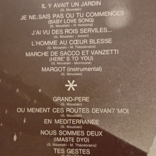 Vinyl Georges Moustaki used