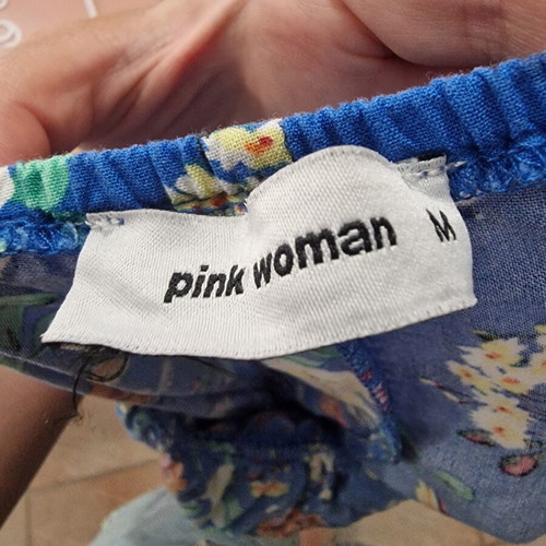 Dress Pink Woman used, blue floral summer dress size M
