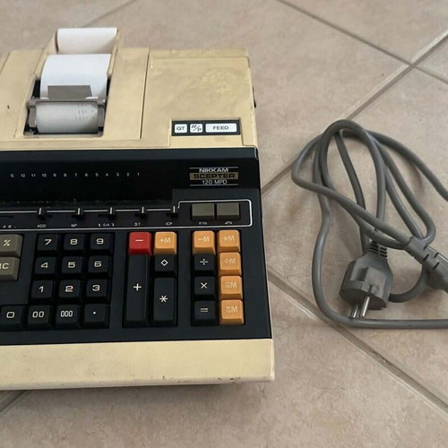 Nikkam 120 MPD printing electronic calculator, vintage