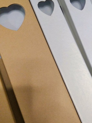 Boxes for Baptism Candles new, pack of 8, white and mocha