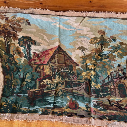 Large handmade old frame used, hand embroidered