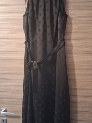 M&Co black long dress size UK 20 like new with fabric belt