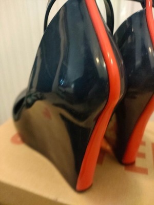 Melissa Patchouli platforms like new, blue and red, size 40