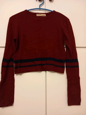 Crop knitted sweater Pull & Bear like new, red size M