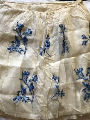 Vintage band with lining used, linen and cotton fabric
