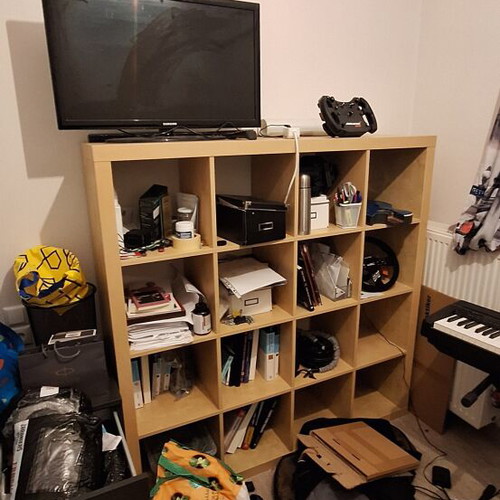 Kalax Ikea 4x4 bookcase used, worn condition