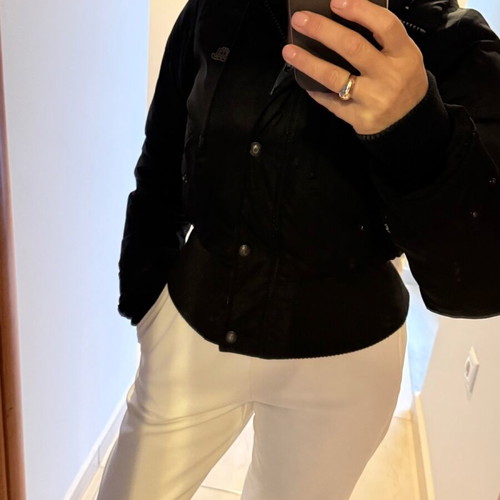 Black jacket with elastic waist, like new, size XS
