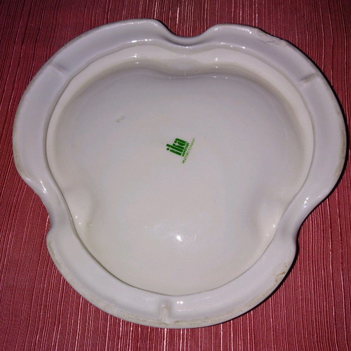 Dunnerkiel porcelain ashtray used, old collectible
