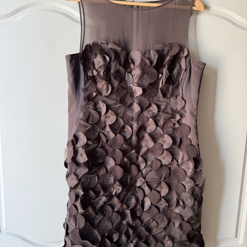 Caren Millen silk dress brown like new
