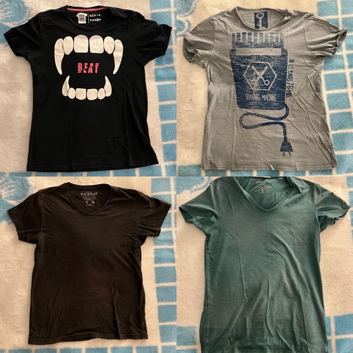 Set of 4 T-shirts used, size Small