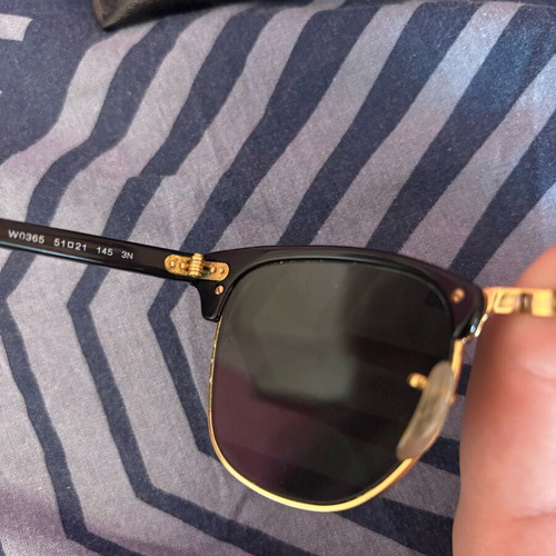 Ray-Ban sunglasses used, black and gold