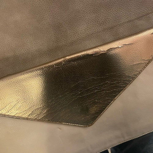 Doca envelope bag used, beige with minor repair needed