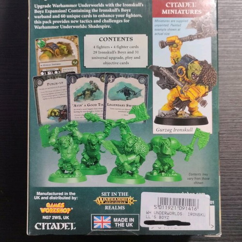 Warhammer Underworlds Shadespire Ironskull's Boyz expansion like new