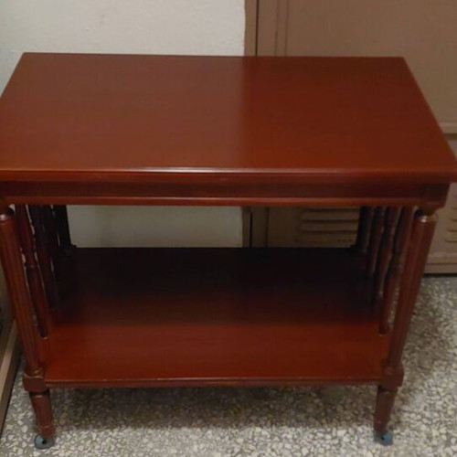 Walnut side table, handmade, 1970