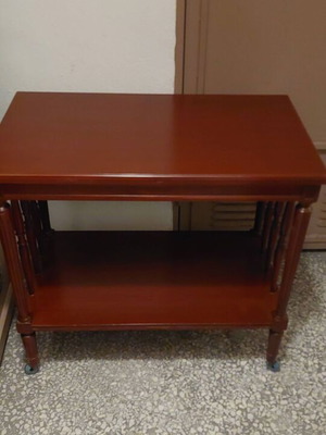 Walnut side table, handmade, 1970