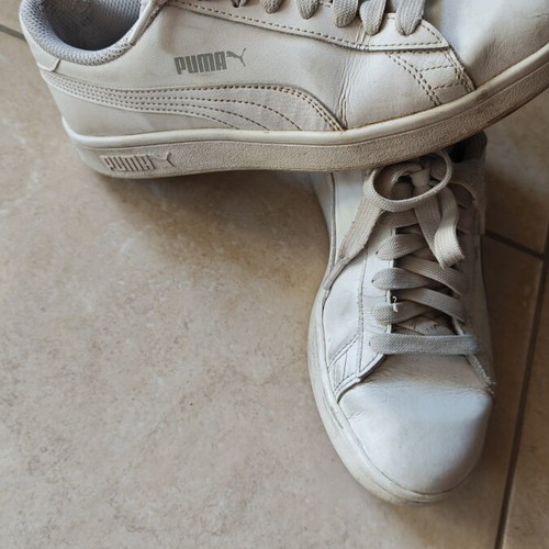 Puma athletic shoes size 38.5, white