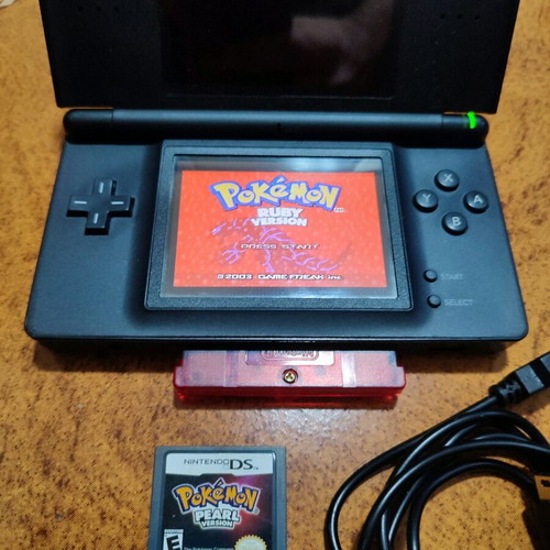 Nintendo DS Lite console with Pokemon Sapphire game used