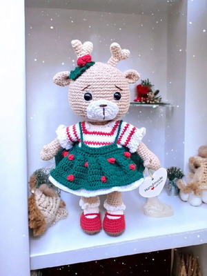 Christmas Reindeer Handmade Amigurumi New