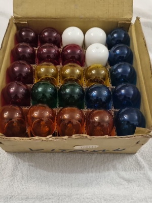 Vintage χρωματιστά λαμπάκια πυρακτώσεως καινούργια