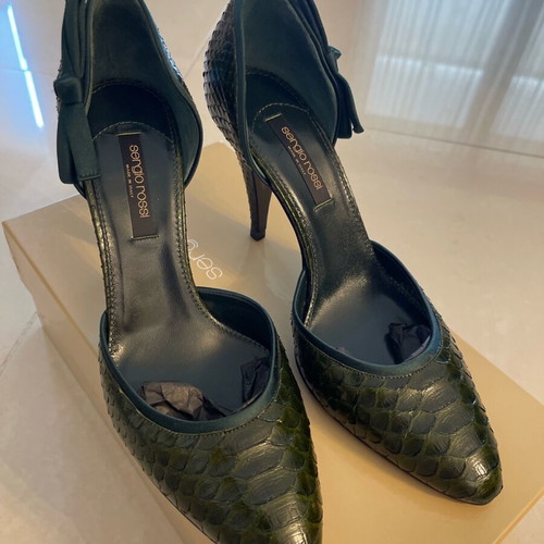 Sergio Rossi snake pumps like new, size 37, green
